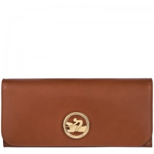 Longchamp Box-trot Continental Wallet Cognac | YZBI34752