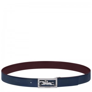 Longchamp Delta Box Belt Donkerblauw Bordeaux | AIFJ59716