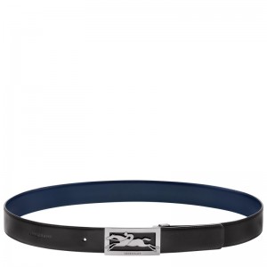 Longchamp Delta Box Belt Zwart Donkerblauw | YLRQ69370