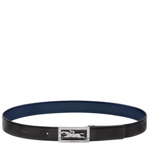 Longchamp Delta Box Belt Zwart Donkerblauw | PDRX19673