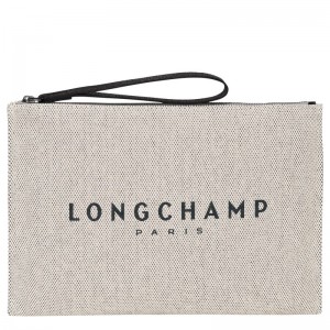 Longchamp Essential Pouch Ecru | KNLD50617