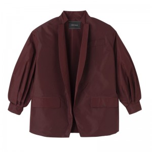 Longchamp Kimono Jacket Bordeaux | YGMC52480