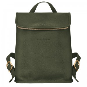 Longchamp Le Foulonné Backpack Khaki | IAVF67981