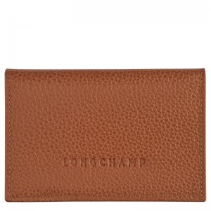 Longchamp Le Foulonné Card Holder Caramel | CKUY78451