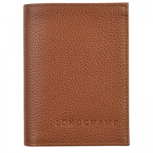 Longchamp Le Foulonné Card Holder Caramel | JLKO25074