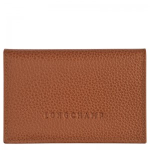 Longchamp Le Foulonné Card Holder Caramel | WYNC43582