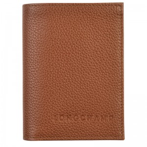 Longchamp Le Foulonné Card Holder Caramel | ADQP65728