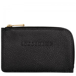 Longchamp Le Foulonné Card Holder Zwart | UAIC54319