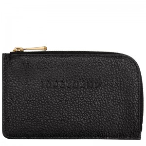 Longchamp Le Foulonné Card Holder Zwart | WGQA04173