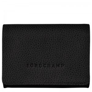 Longchamp Le Foulonné Coin Purse Zwart | SETY48209