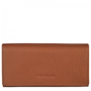 Longchamp Le Foulonné Continental Wallet Caramel | RNZP95860