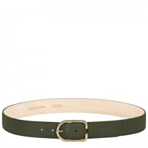 Longchamp Le Foulonné Ladies' Belt Khaki | JLXZ50389