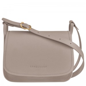 Longchamp Le Foulonné M Crossbody Bag Turtledove | PJDT70321