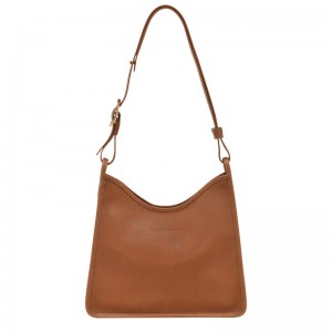 Longchamp Le Foulonné M Hobo Bag Caramel | GUAJ86395