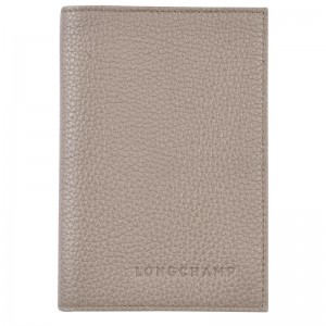 Longchamp Le Foulonné Passport Cover Turtledove | THDC10368