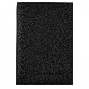 Longchamp Le Foulonné Passport Cover Zwart | NBET59463