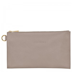 Longchamp Le Foulonné Pouch Turtledove | GZEP53960