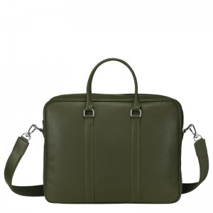 Longchamp Le Foulonné S Briefcase Khaki | RESK02168