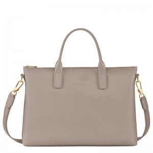 Longchamp Le Foulonné S Briefcase Turtledove | JQCE12943