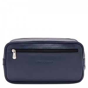 Longchamp Le Foulonné Toiletry Case Donkerblauw | IBME94107