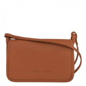 Longchamp Le Foulonné Xs Clutch Caramel | OJYF82510