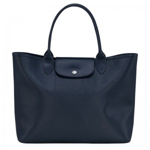 Longchamp Le Pliage City L Tote Bag Donkerblauw | CEWV34625