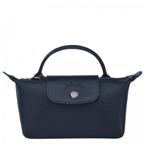 Longchamp Le Pliage City Pouch With Handle Donkerblauw | GALV50921