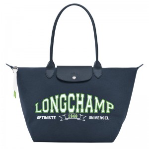 Longchamp Le Pliage Collection L Tote Bag Donkerblauw | JVFL76184