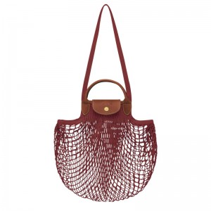 Longchamp Le Pliage Filet L Mesh Bag Mahogany | DLXY30581