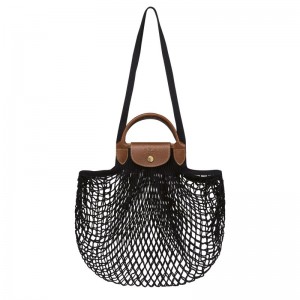 Longchamp Le Pliage Filet L Mesh Bag Zwart | FSIP20871