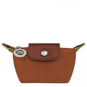 Longchamp Le Pliage Green Coin Purse Cognac | TREW35281