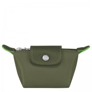 Longchamp Le Pliage Green Coin Purse Forest | AODK72360