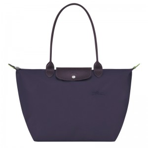 Longchamp Le Pliage Green L Tote Bag Bilberry | JOSL31695