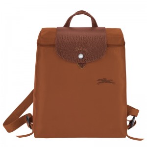 Longchamp Le Pliage Green M Backpack Cognac | RUYS12470