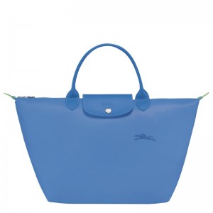 Longchamp Le Pliage Green M Handbag Cornflower | ANYW97580