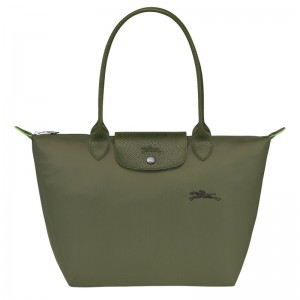 Longchamp Le Pliage Green M Tote Bag Forest | VHCW45820