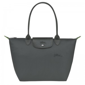 Longchamp Le Pliage Green M Tote Bag Graphite | ULKA86315