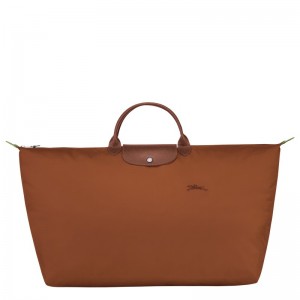 Longchamp Le Pliage Green M Travel Bag Cognac | WNAI18452