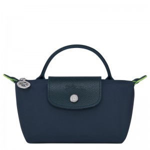 Longchamp Le Pliage Green Pouch With Handle Donkerblauw | IWQN71986