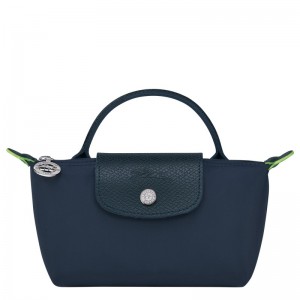 Longchamp Le Pliage Green Pouch With Handle Donkerblauw | WCSA63974