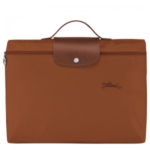 Longchamp Le Pliage Green S Briefcase Cognac | BFZQ63708