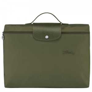 Longchamp Le Pliage Green S Briefcase Forest | KQYB81254