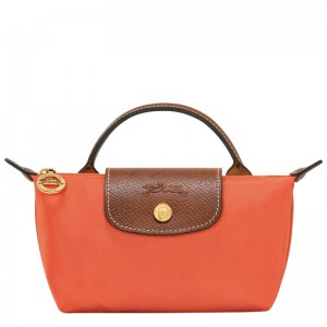 Longchamp Le Pliage Original Pouch With Handle Oranje | YDPO87103