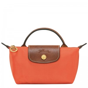 Longchamp Le Pliage Original Pouch With Handle Oranje | UYNP39021