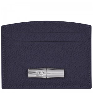 Longchamp Le Roseau Card Holder Bilberry | UBAN76850