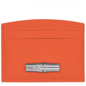 Longchamp Le Roseau Card Holder Oranje | CKPW21459