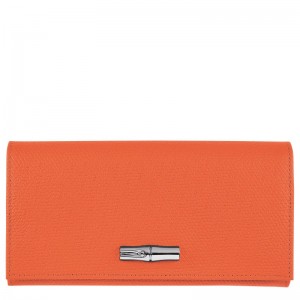 Longchamp Le Roseau Continental Wallet Oranje | YESN14396