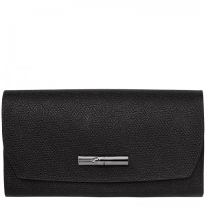 Longchamp Le Roseau Continental Wallet Zwart | QEAN24179