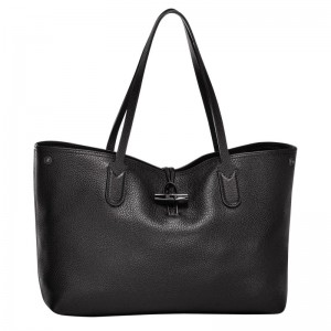 Longchamp Le Roseau Essential L Tote Bag Zwart | QIUT08951