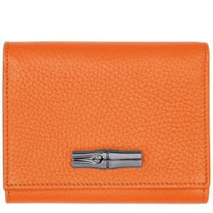 Longchamp Le Roseau Essential Wallet Oranje | AXUD54312